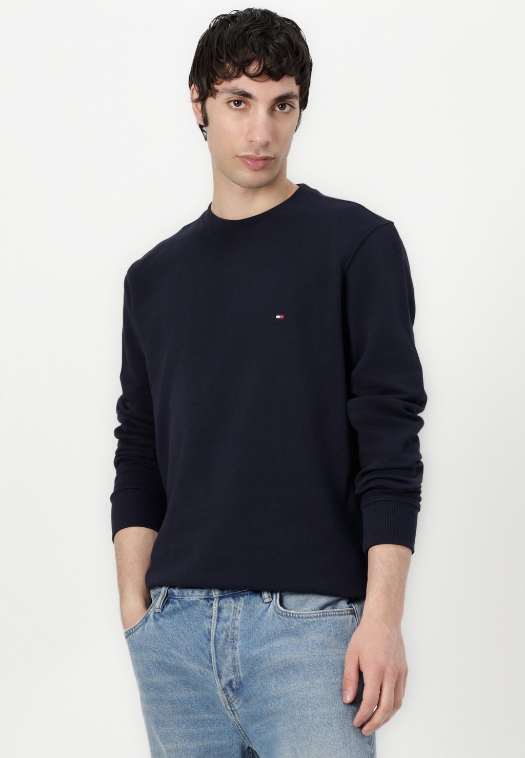 Толстовка ESSENTIAL TERRY CREWNECK Tommy Hilfiger, темно-синий — фото 4