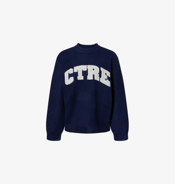 

Текст-Интарсия свободный трикотажный свитшот The Couture Club, синий