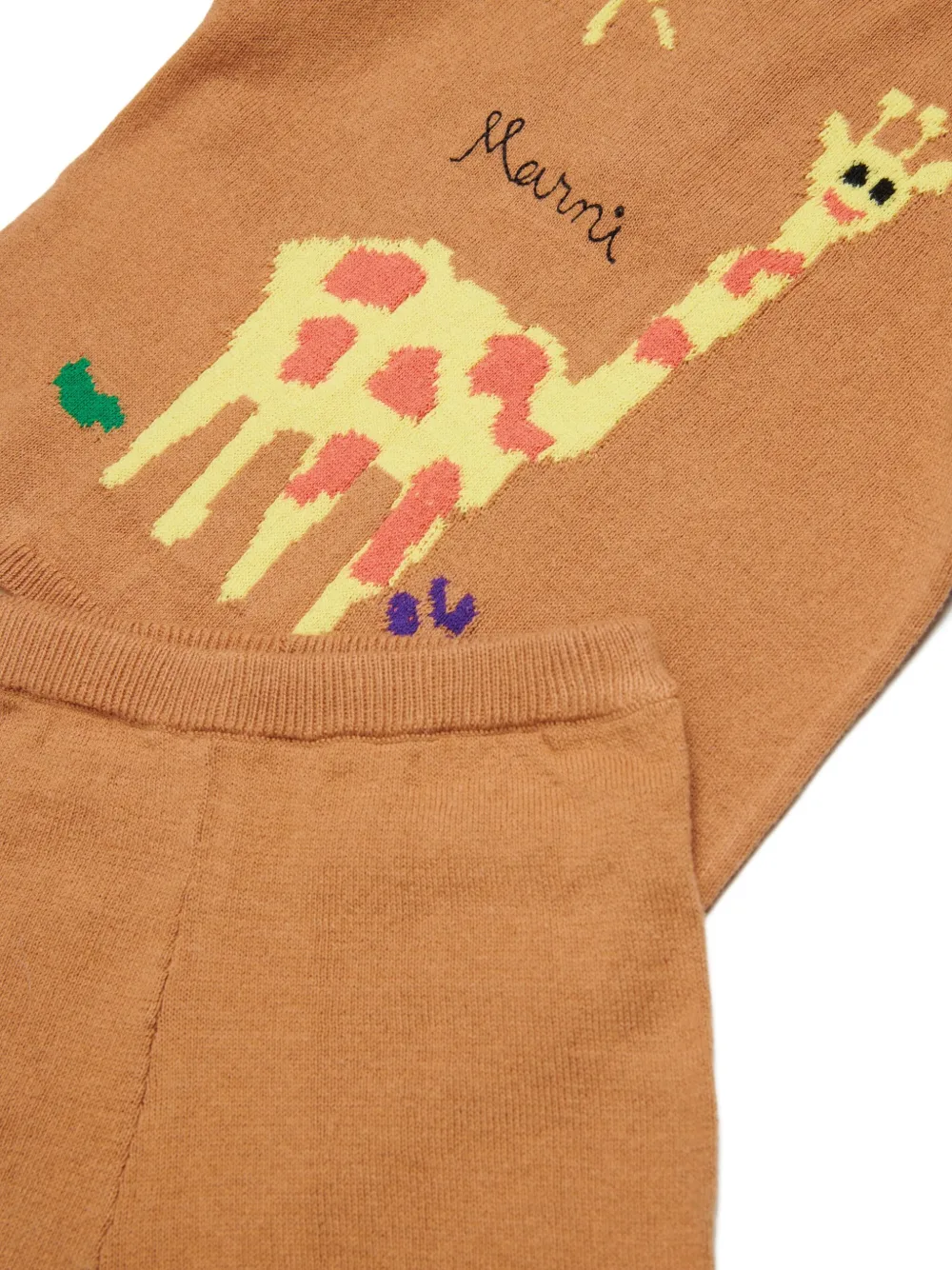 Комплект с принтом Marni Kids, коричневый — фото 4