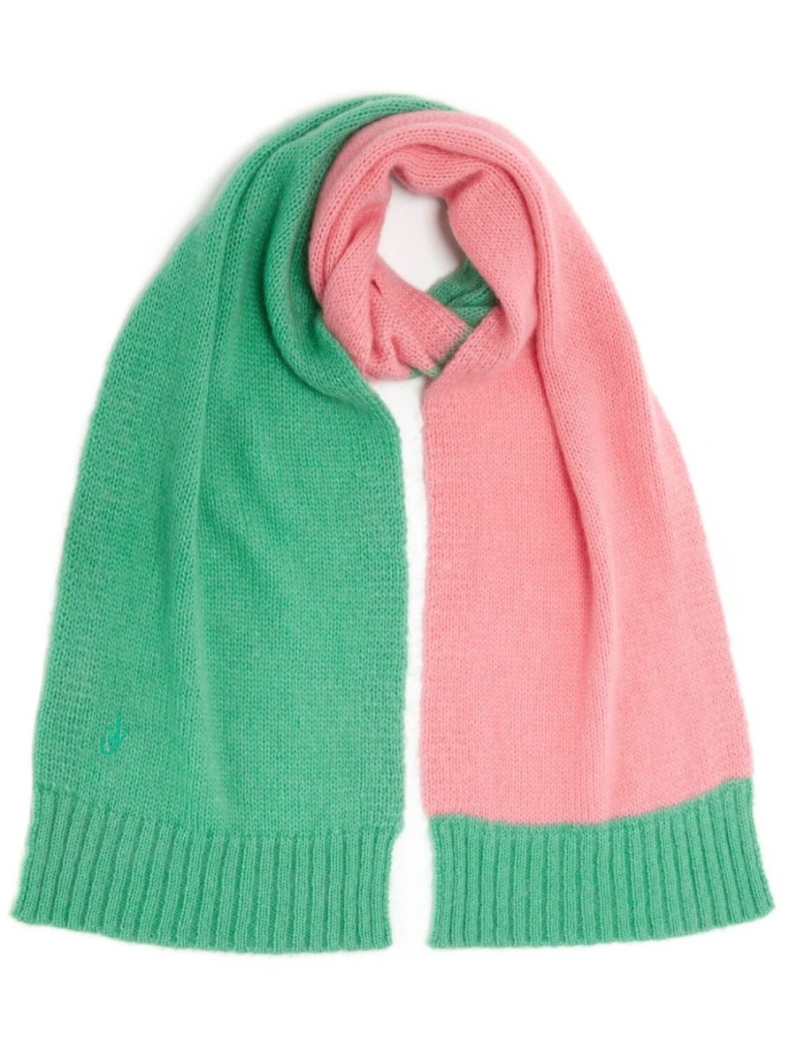 

Шарф в стиле колор-блок JW Anderson, зеленый