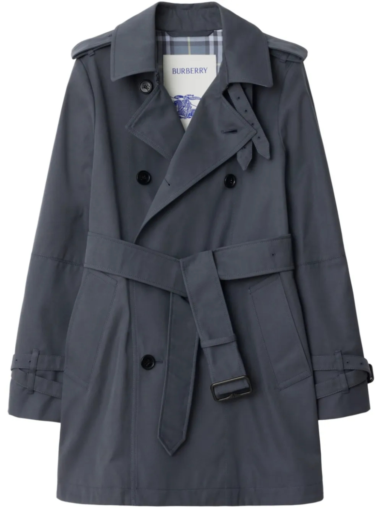

Короткий тренчкот Burberry, серый
