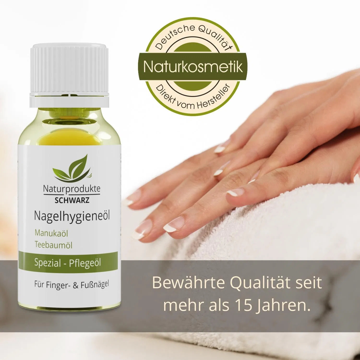 Масло для ногтей от грибка с маслом чайного дерева Natural Products Black Naturprodukte Schwarz — фото 4