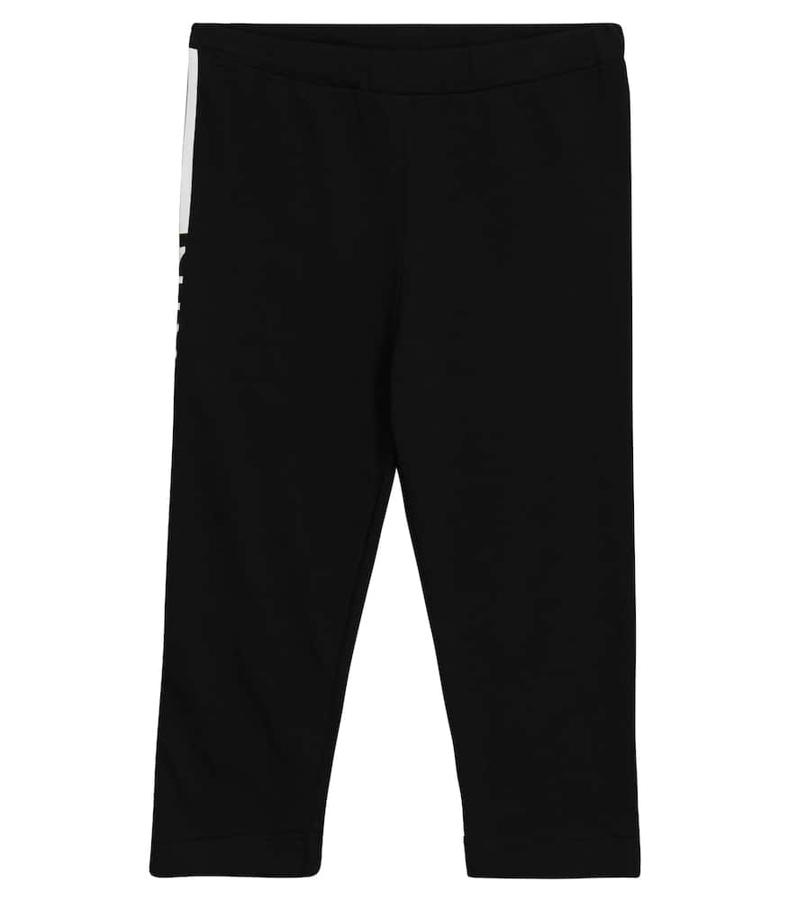 

Детские лосины с логотипом из хлопка Balmain Kids, Nero/Oro