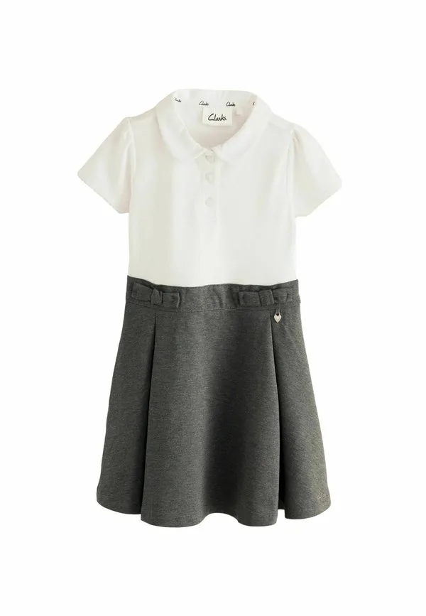Платье-Рубашка 2 в 1 для девочек, стандартного кроя. Clarks, Grey
