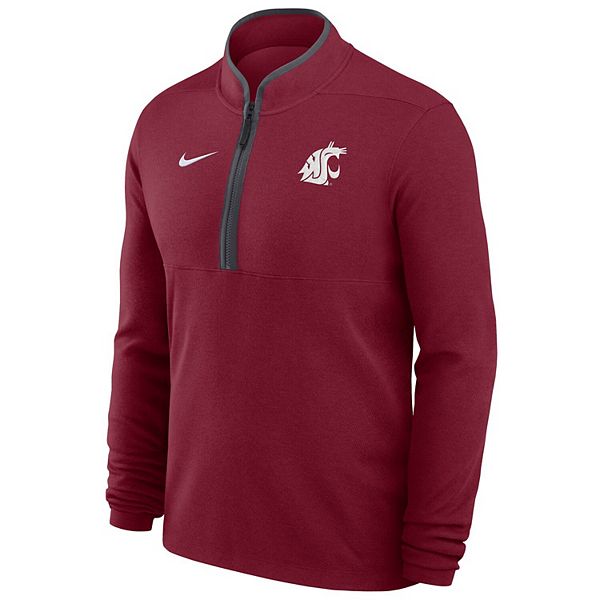 Мужская баскетбольная куртка Washington State Cougars Coaches Courtside Victory Performance с четвертью молнии Nike — фото 3