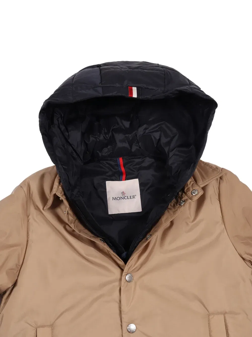 Куртка-рубашка Adil с капюшоном Moncler Enfant, бежевый — фото 3