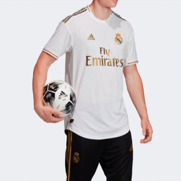 Футболка real madrid 19 20 сезон player edition home алфавит логотип полоса спорт футбол короткий рукав майка Adidas, белый — фото 4