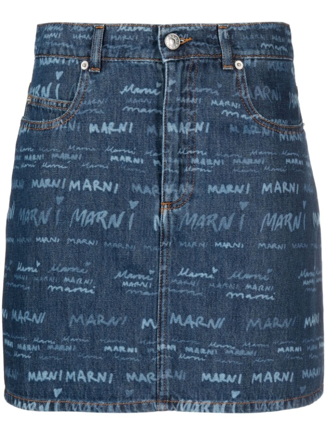 

Marni джинсовая юбка с логотипом, синий