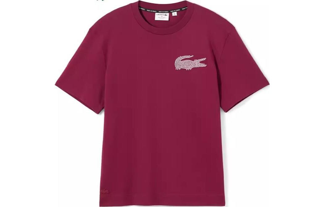 

Футболка мужская бордовая Lacoste, темно-красный