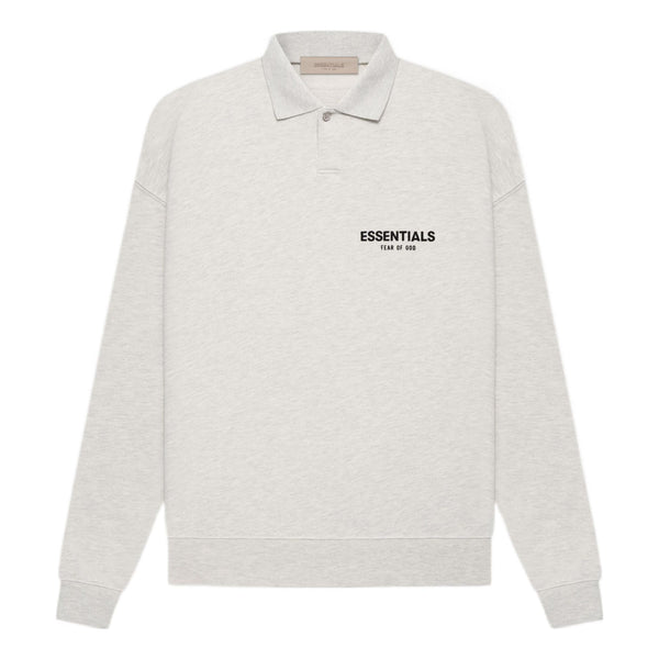 

Рубашка ss22 long sleeve polo shirt 'light oatmeal' Fear Of God Essentials, серый