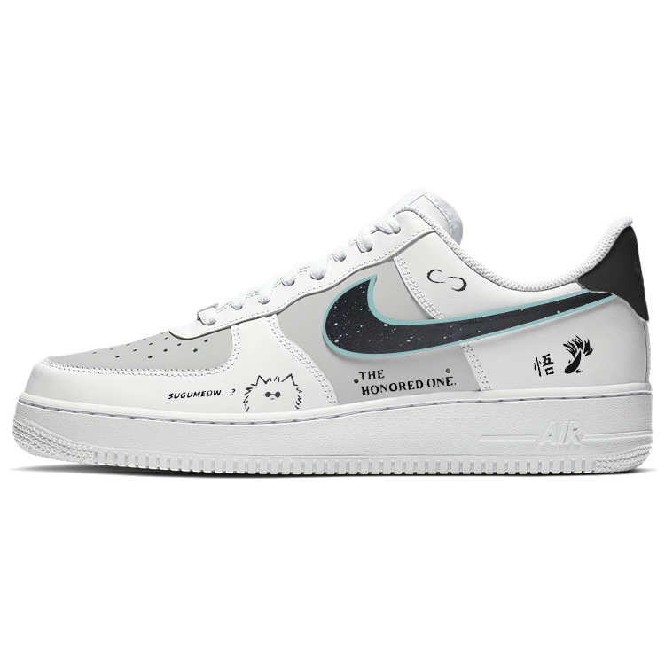 

Nike Кроссовки для скейтбординга Air Force 1, мужские, низкие, черные/серые/белые