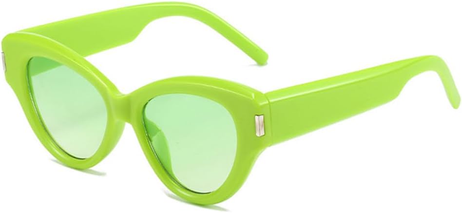 

Популярные модные женские солнцезащитные очки «кошачий глаз», роскошные ретро-очки цвета «желе», солнцезащитные очки UV400 для мужчин с заклепками HVTVTLA, Green Green Gradient