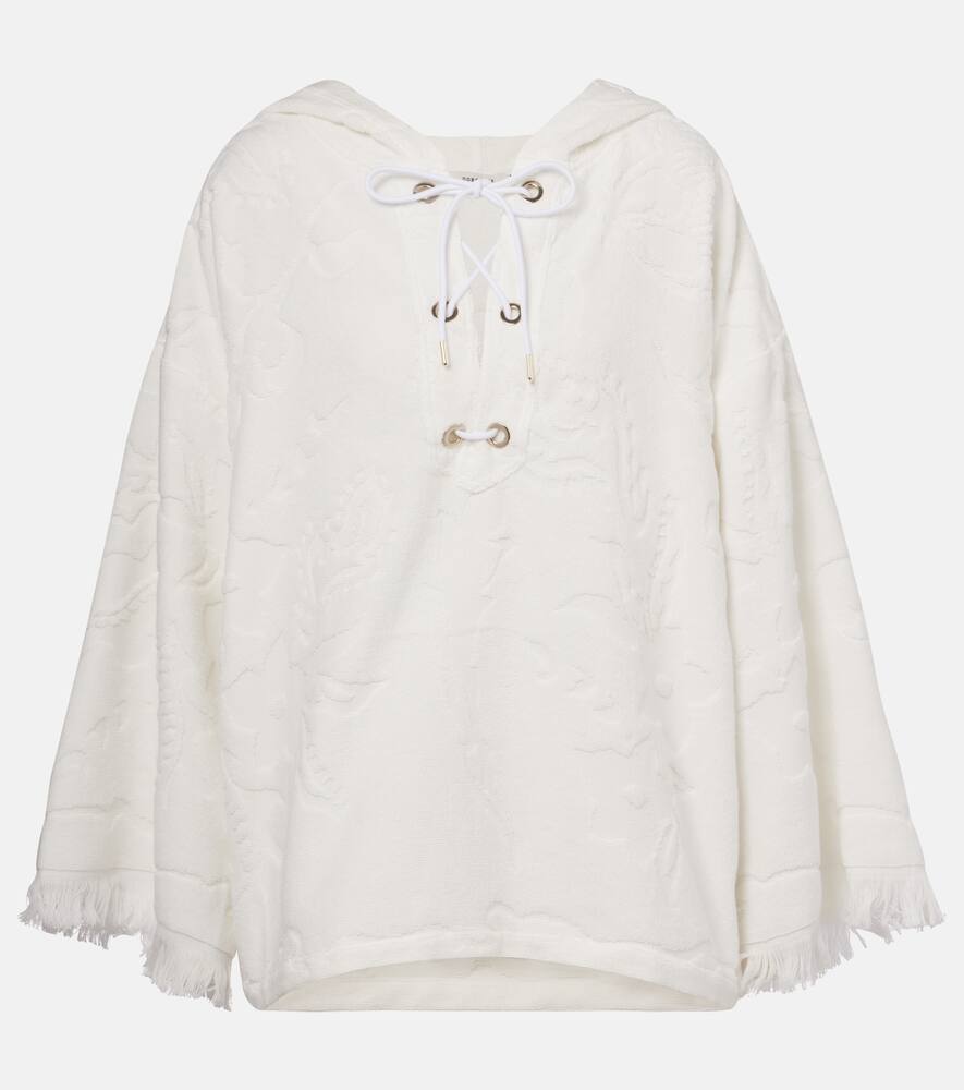 

Уютная махровая худи из хлопкового жаккарда Dorothee Schumacher, Camellia White