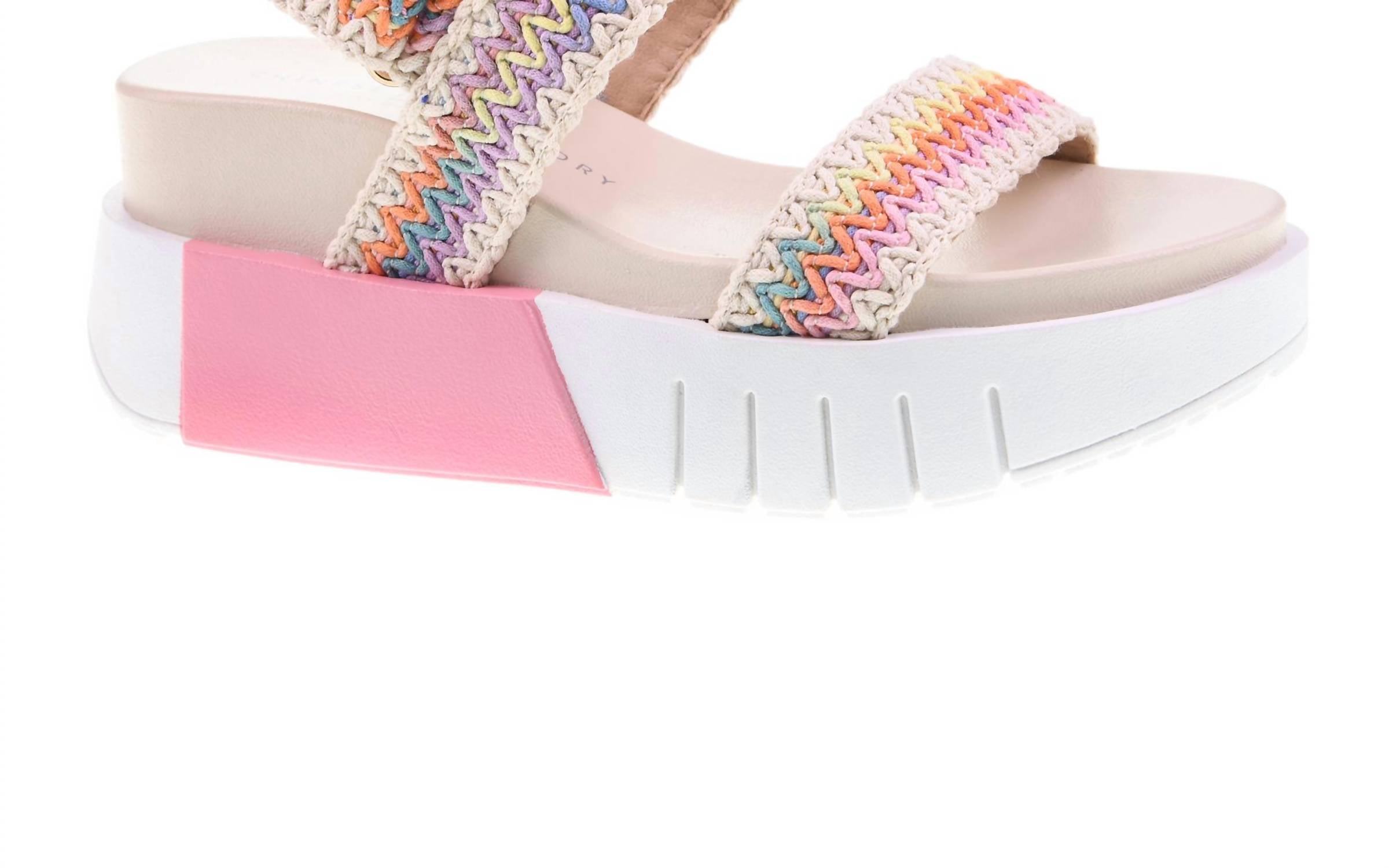 Женские босоножки Egan Wedge Sandals в розовом цвете Multi CHINESE LAUNDRY