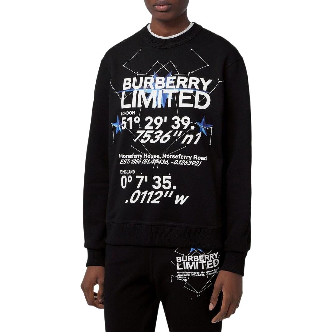 Свитшот Burberry Constellations Print Cotton, черный — фото 3