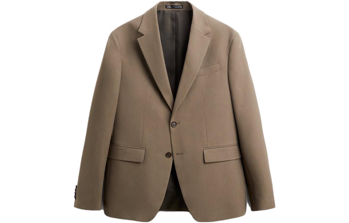 

Деловой костюм мужской коричневый Zara, коричневый