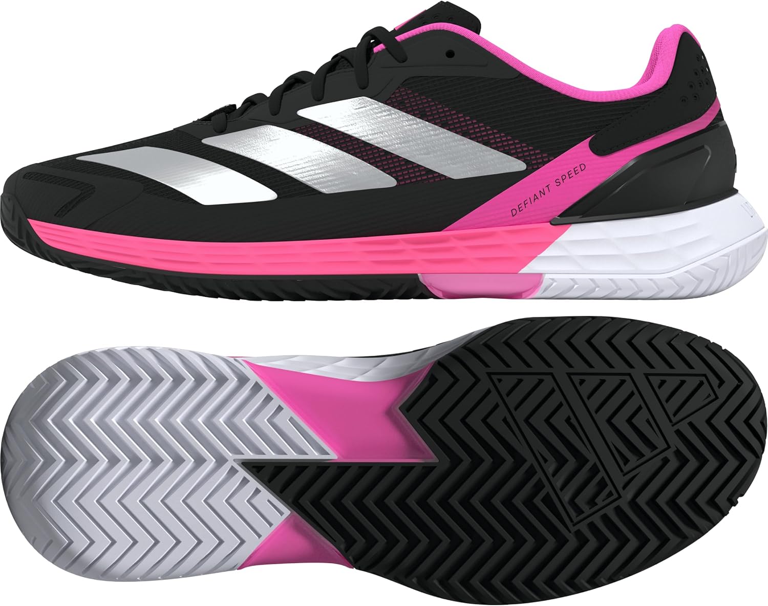 Мужские кроссовки Adidas Defiant Speed 2, черный/розовый — фото 3