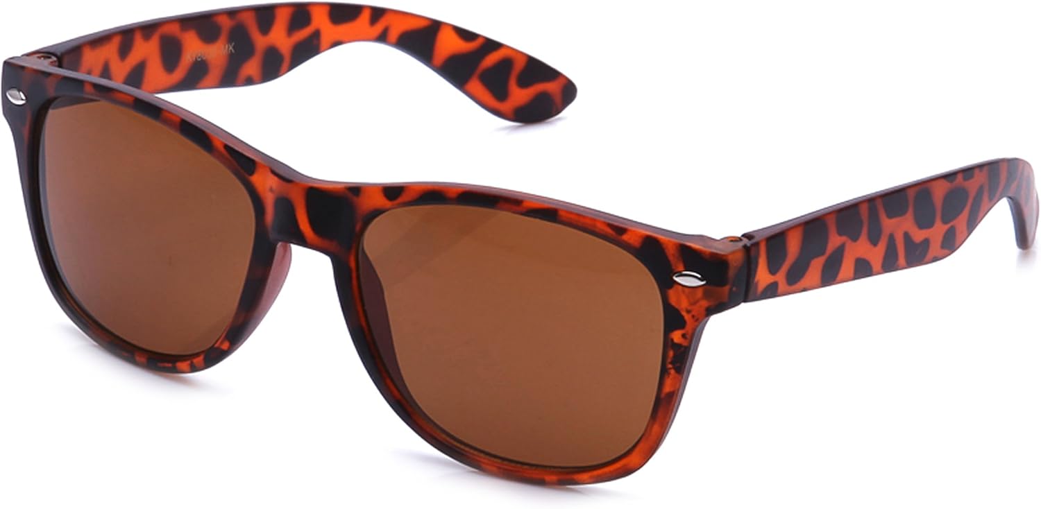 

Классические солнцезащитные очки в стиле 80-х с роговой оправой, винтажные, поляризованные, с антибликовым покрытием, 100% защитой от УФ-излучения, для женщин и мужчин, с пружинными шарнирами Kyra, Tortoise/Brown