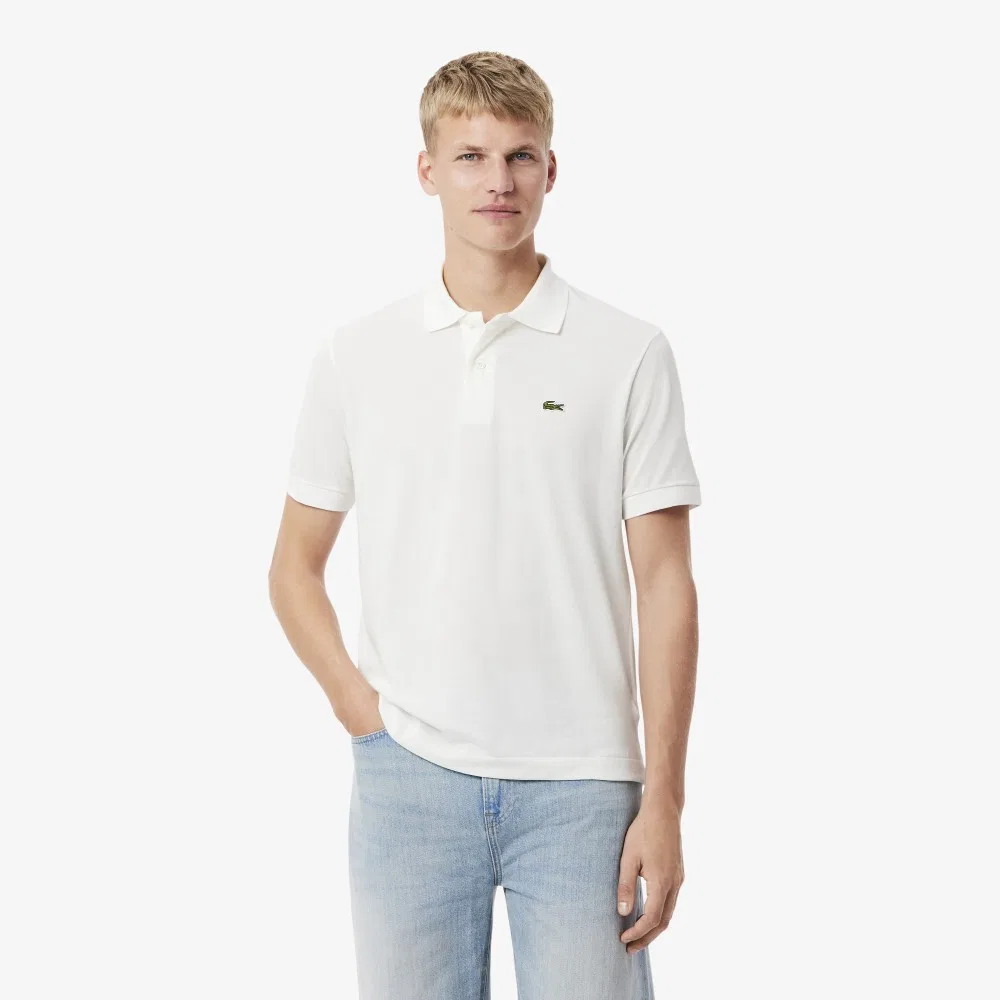 Футболка-поло Lacoste мужская белый классическая