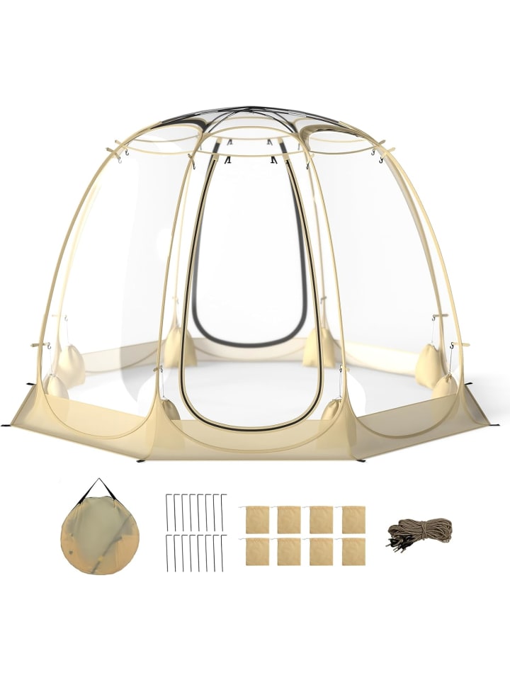 

COSTWAY Прозрачная быстросборная палатка-пузырь