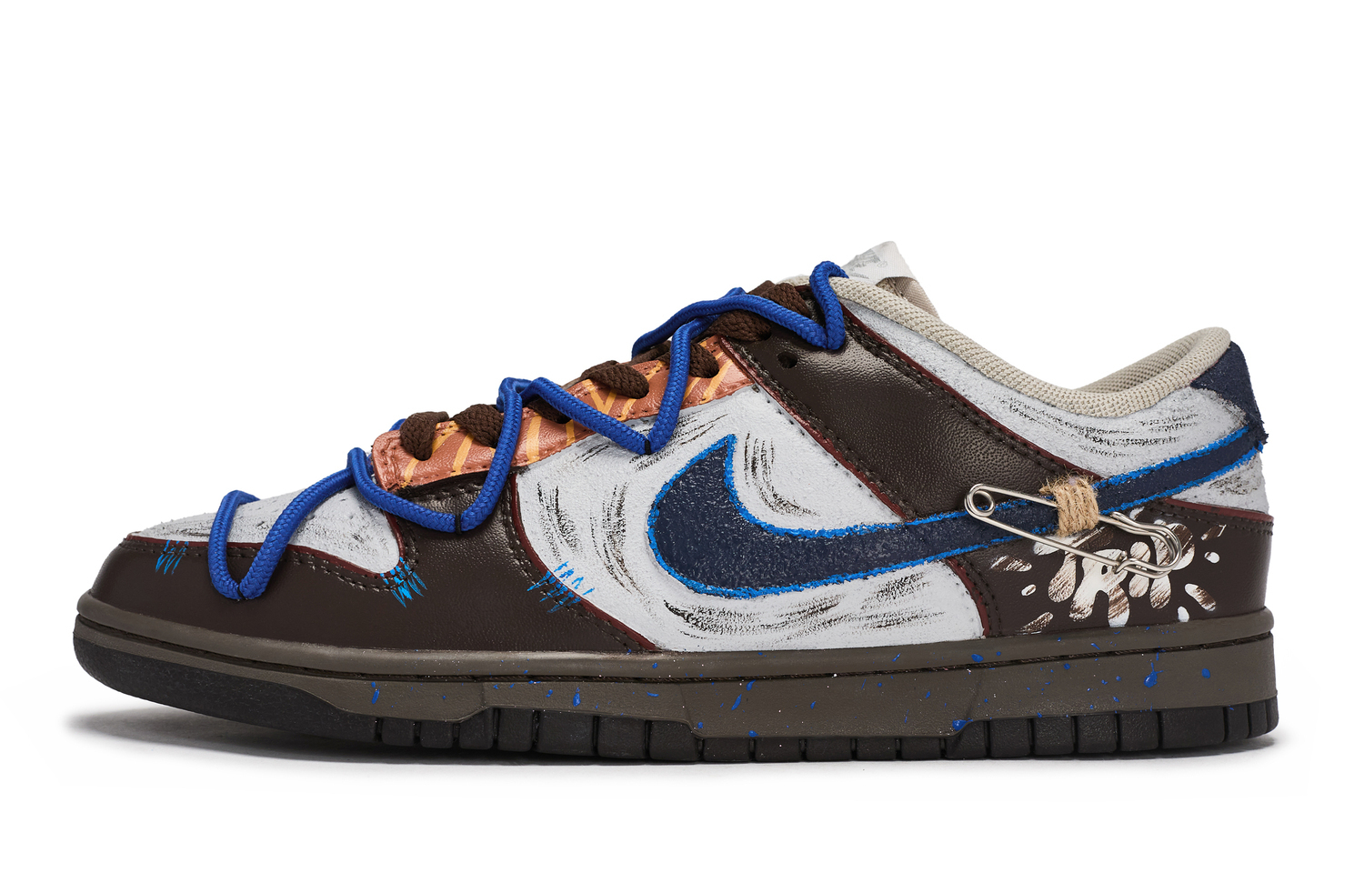 

Nike Кроссовки Dunk 811 Manufacturing, Vintage Journey, износостойкие низкие, для скейтбординга, унисекс, серый, коричневый, синий