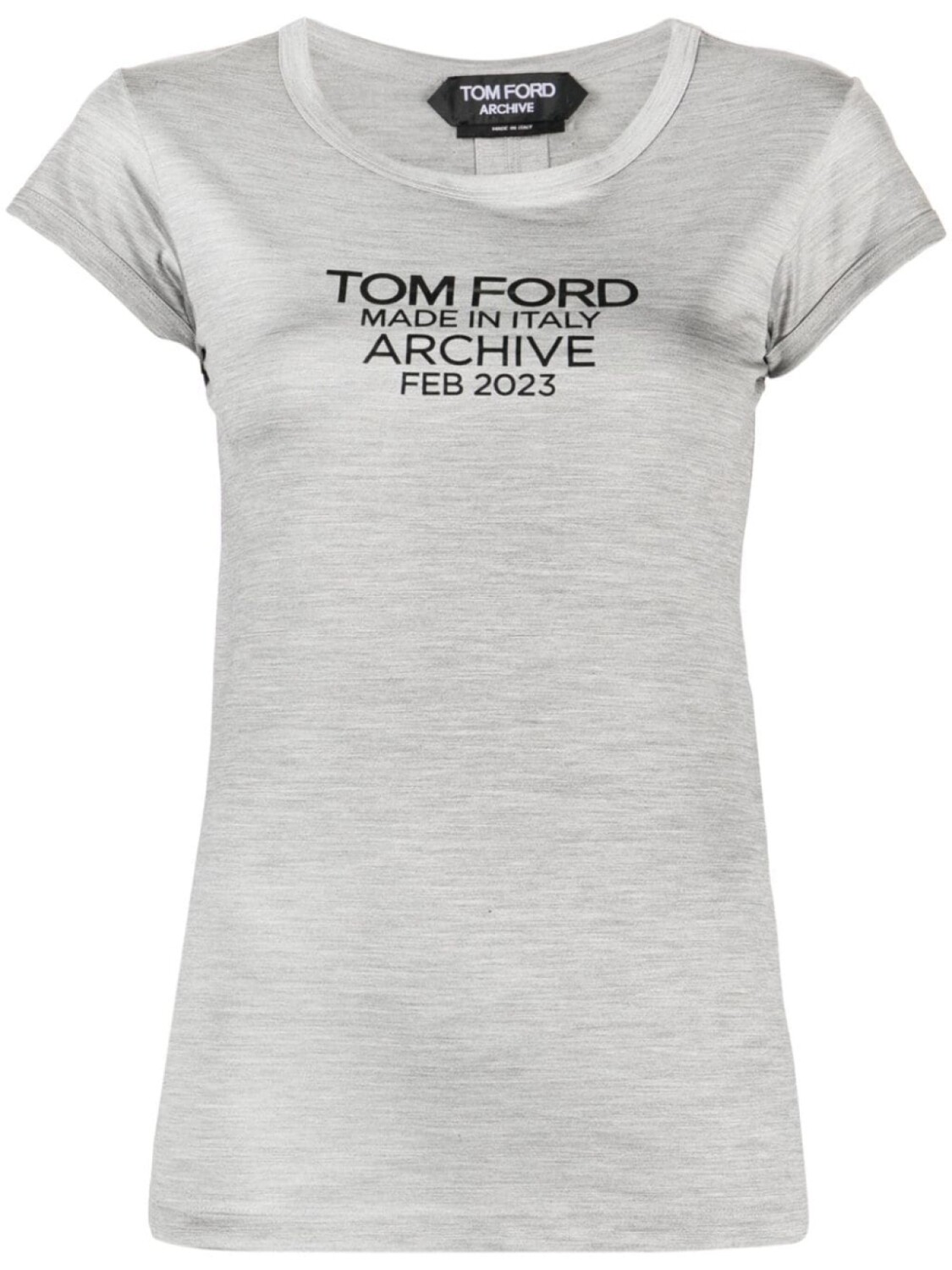 

Шелковая футболка с логотипом TOM FORD, серый