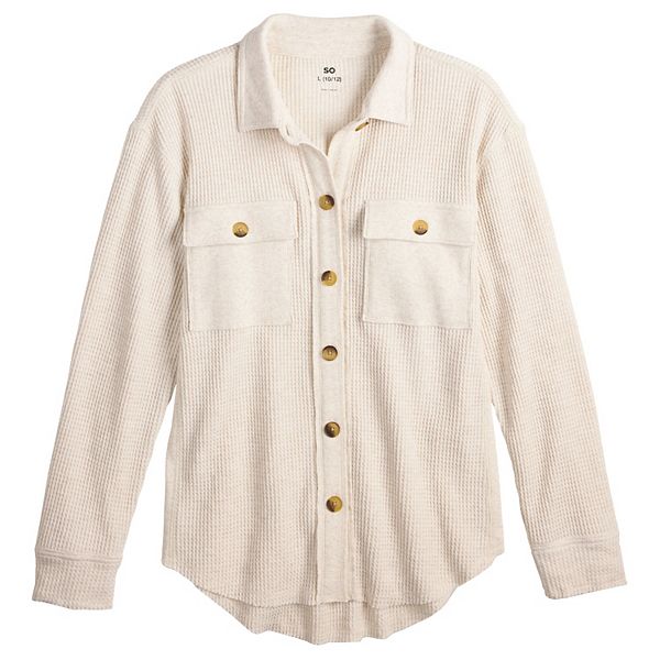 

Девчачья оверсайз вафляная рубашка 6-20 в размерах regular и plus So, Oat Heather