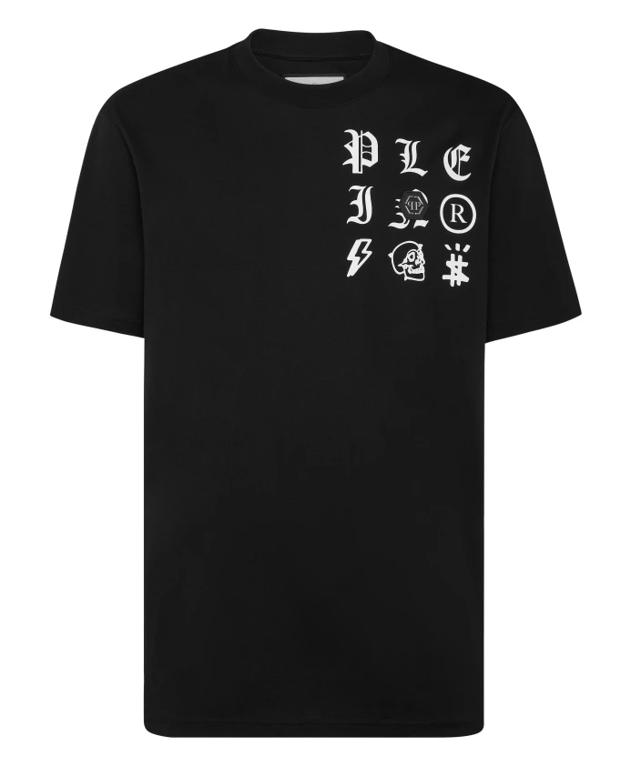 

Футболка с круглым вырезом, готический стиль, пленэр Philipp Plein, черный