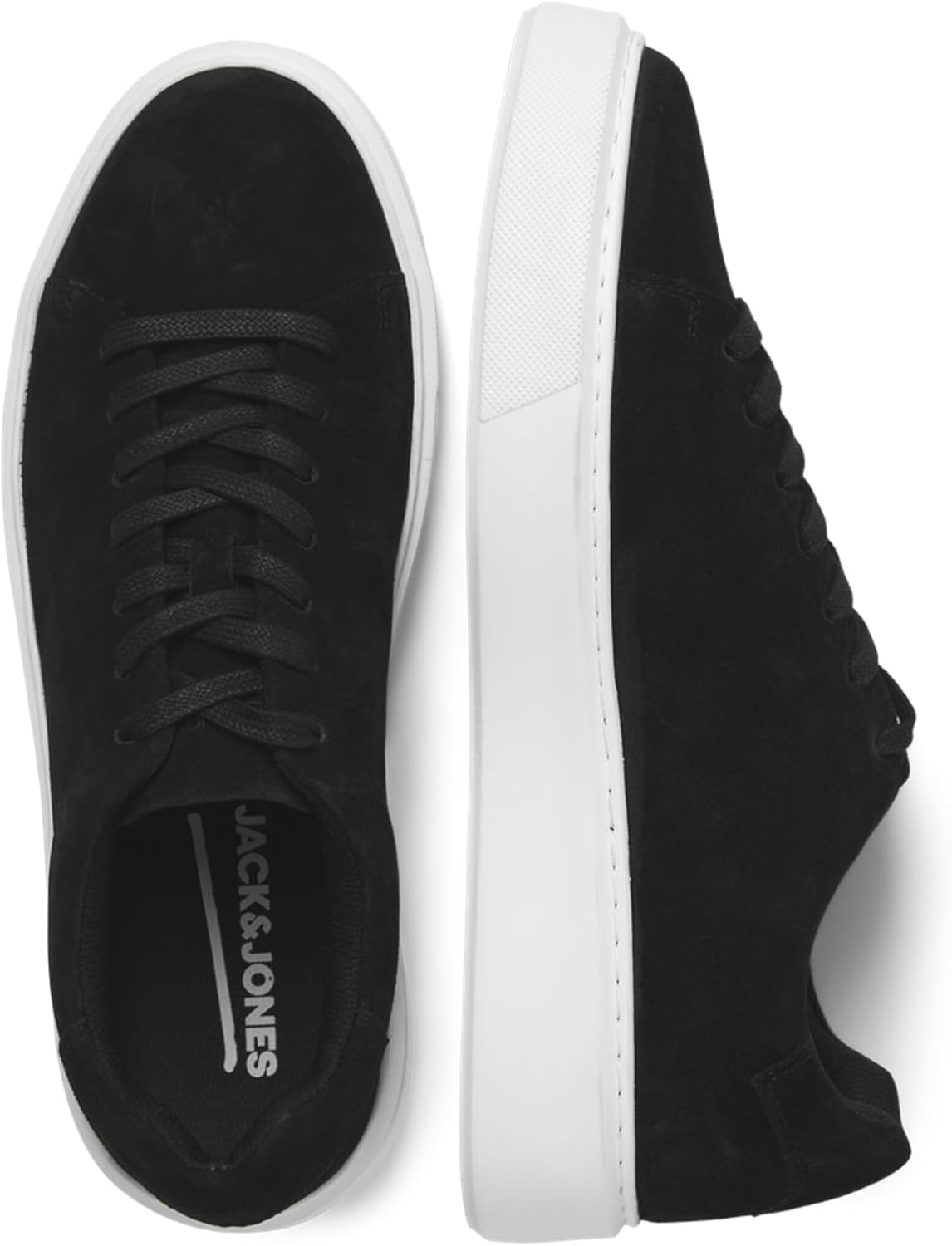 Мужские кожаные кроссовки JACK JONES Smart Casual Jfwstockholm Ln Jack & Jones, черный — фото 3