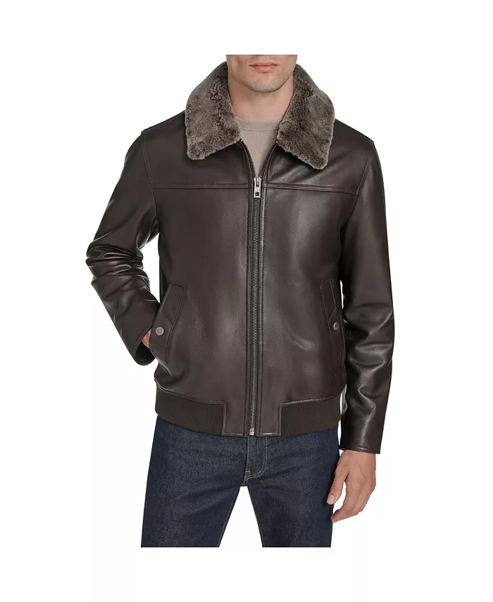 

Мужская кожаная куртка Hedland Andrew Marc Black Label, коричневый