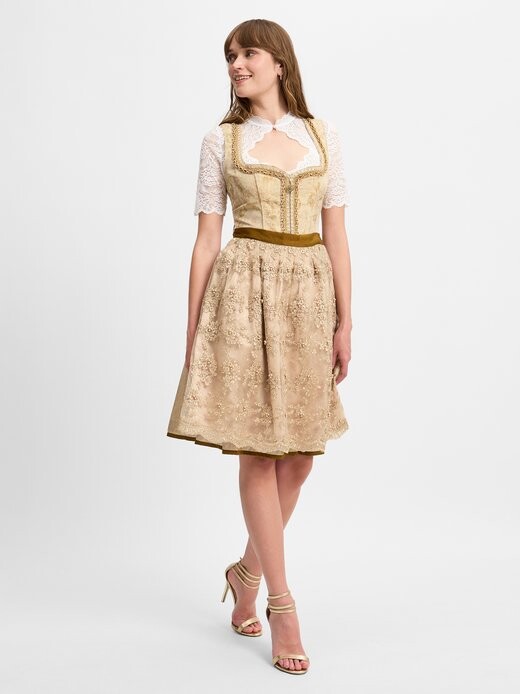 

Широкая юбка в сборку Krüger Dirndl, золотой