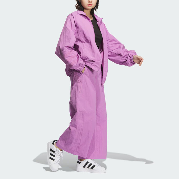 Женская куртка с оборками, цвет фиолетовый Adidas Originals — фото 4