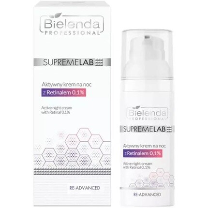 

Bielenda Профессиональный ночной крем Supremelab Active с ретинолом 0,1% для восстановления, защиты и ухода за кожей 50 мл