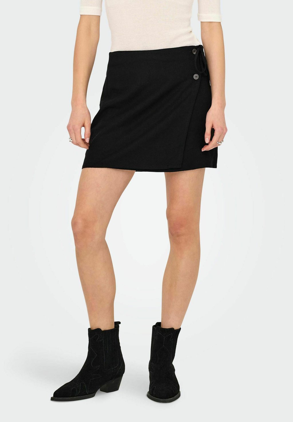 

Мини-юбка ONLCARO WRAP SKIRT - Wrap skirt ONLY, черный