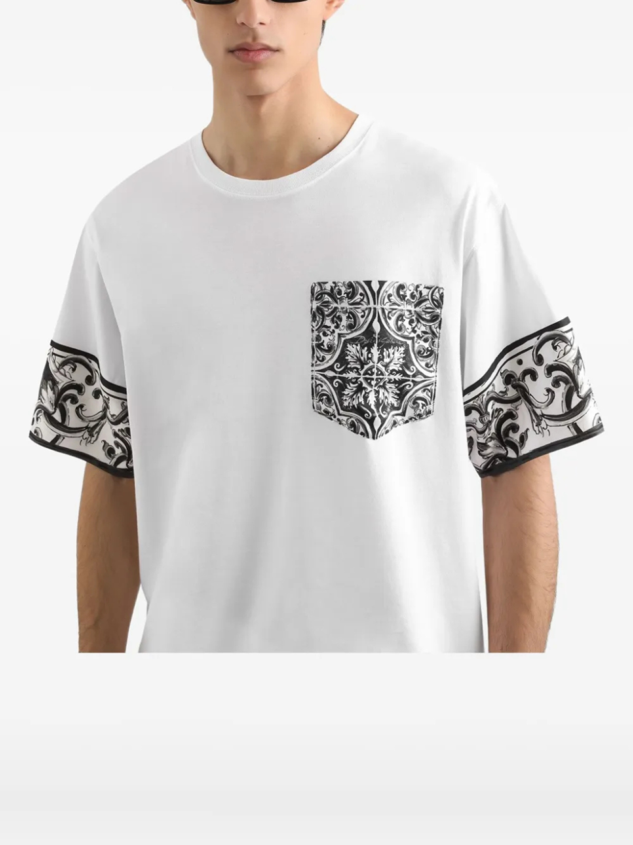 Dolce & Gabbana футболка с принтом Majolica, белый — фото 4