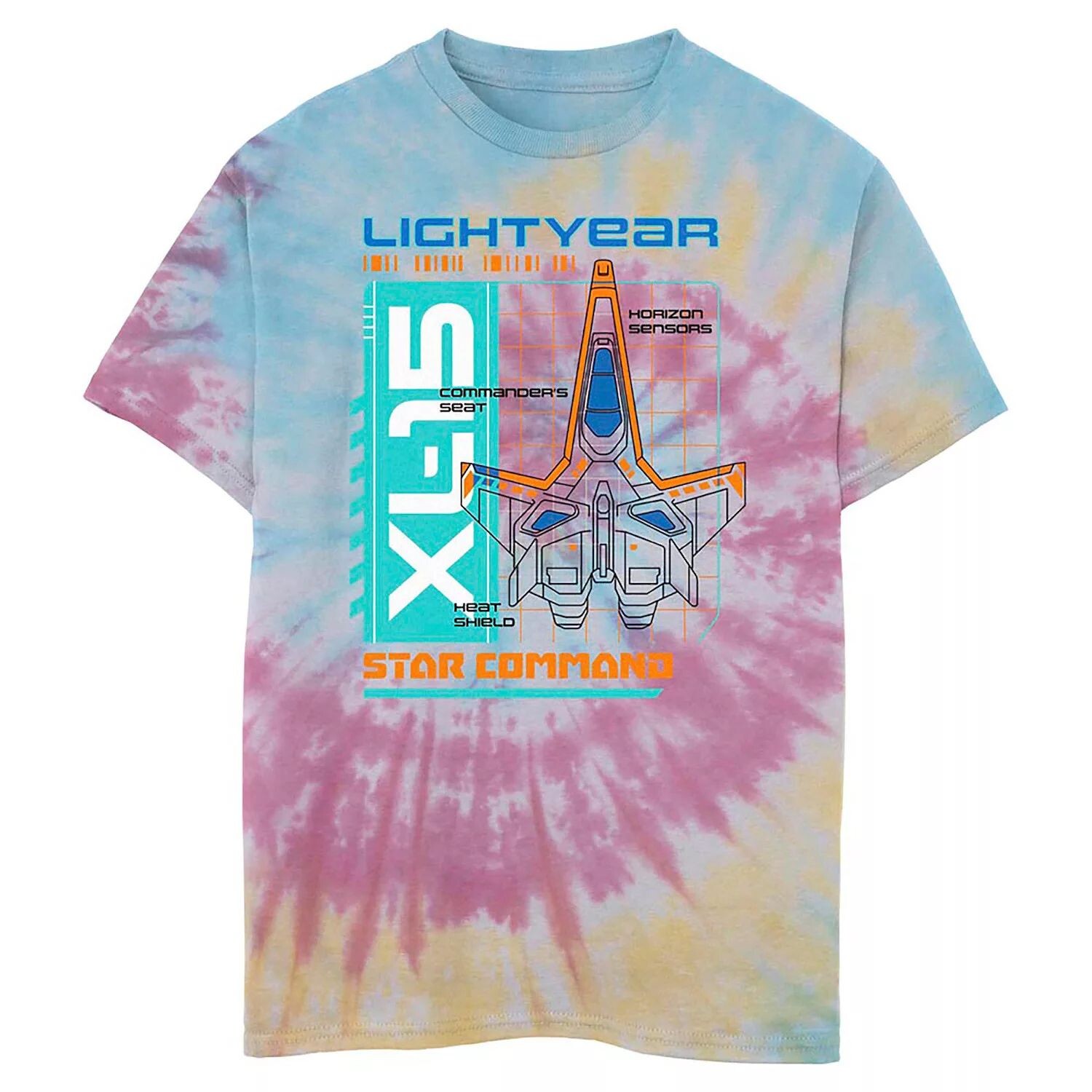 

Футболка с изображением тай-дай Disney/Pixar's Lightyear для мальчиков 8–20 XL-15 Star Command Licensed Character