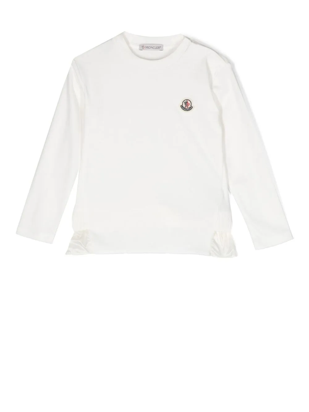 

Футболка с нашивкой-логотипом Moncler Enfant, белый