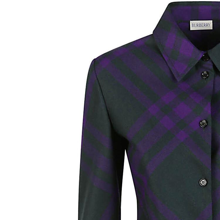 Платье женское Burberry, с длинными рукавами, фиолетовый — фото 3