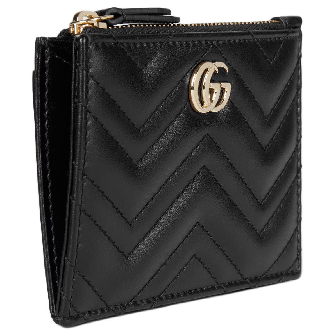 Кожаный кошелек для ключей GG Marmont Regular женский Black GUCCI, Set (Bag+Dust Bag) — фото 3