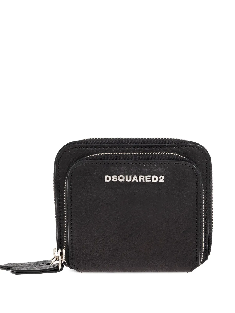 

Кошелек на молнии с логотипом Dsquared2, черный