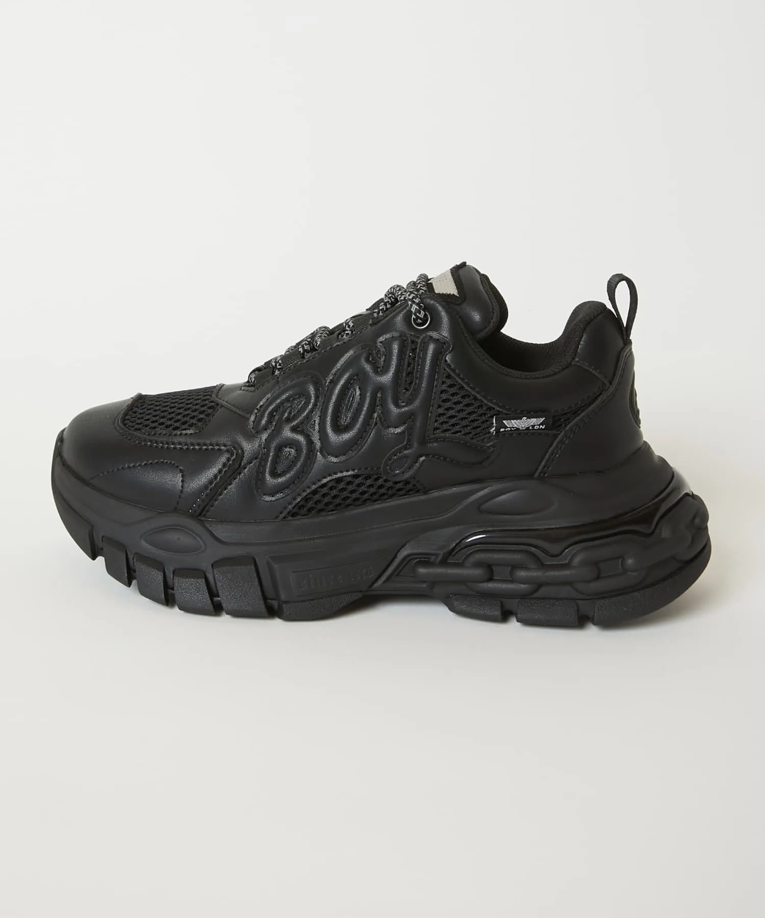 Унисекс кроссовки на платформе BOY PLATFORM SNEAKERS BOY LONDON чёрные — фото 3