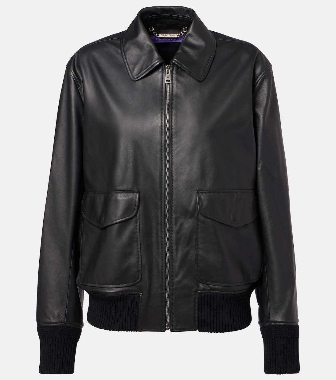 

Кожаная куртка-бомбер Coale Ralph Lauren Collection, черный