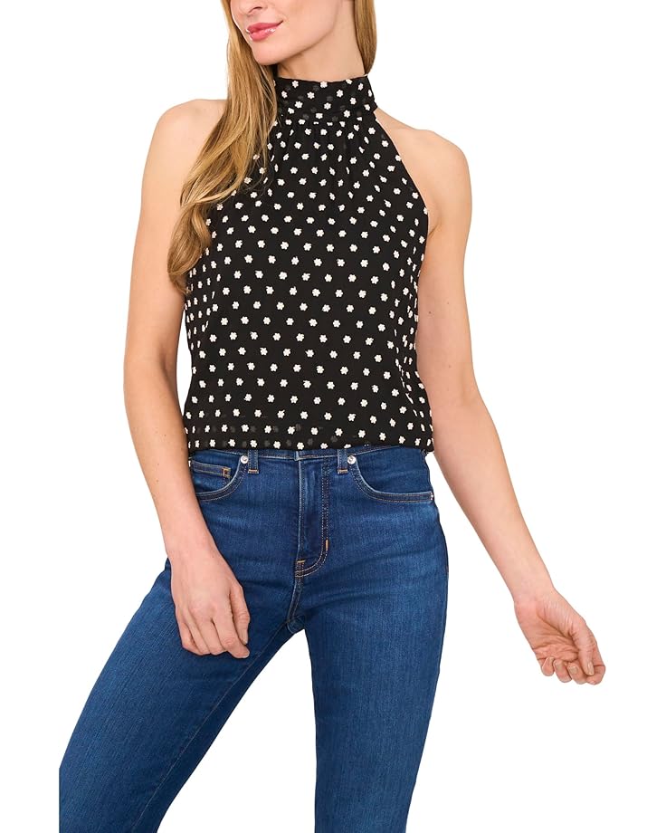 

Топ CeCe Sleeveless Halter Top With Back Bow, цвет Rich Black