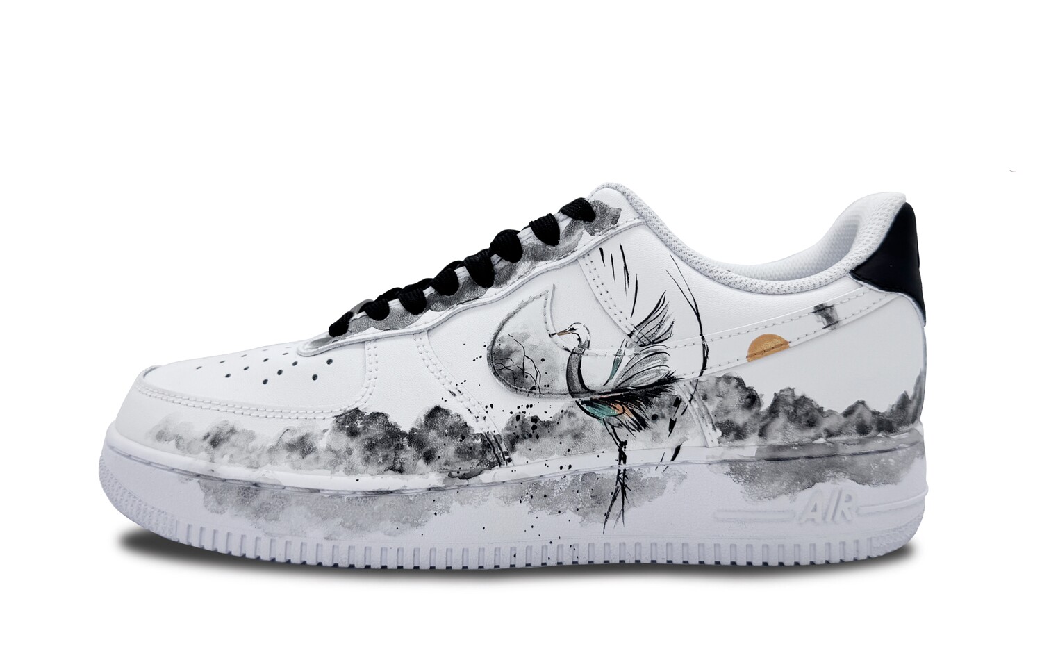 

Кроссовки Nike Air Force 1 Skateboarding Shoes Men Low-top Black/white/gray, черный/белый/серый