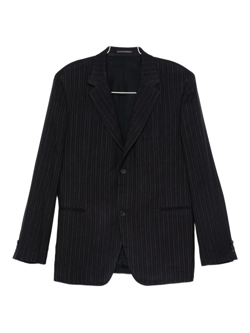 

Однобортный пиджак в полоску Yohji Yamamoto, черный