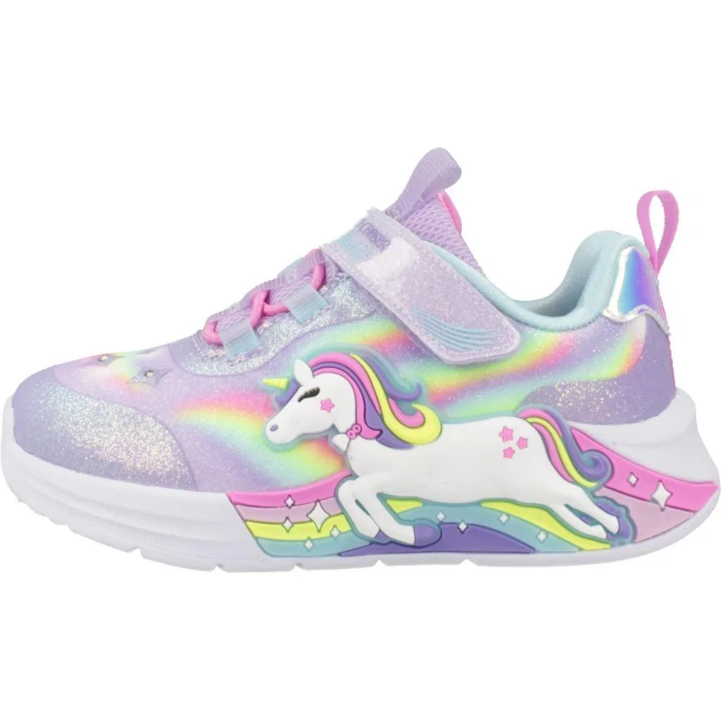 Детские кроссовки Skechers Unicorn Chaser, Bunt Fluoreszierendes Ultrapink Rosa — фото 2