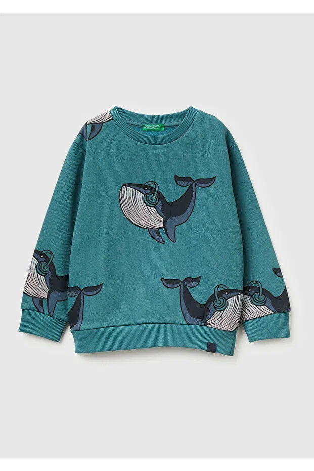 Детские свитшот для мальчиков ребристый United Colors Of Benetton, Gray Mix