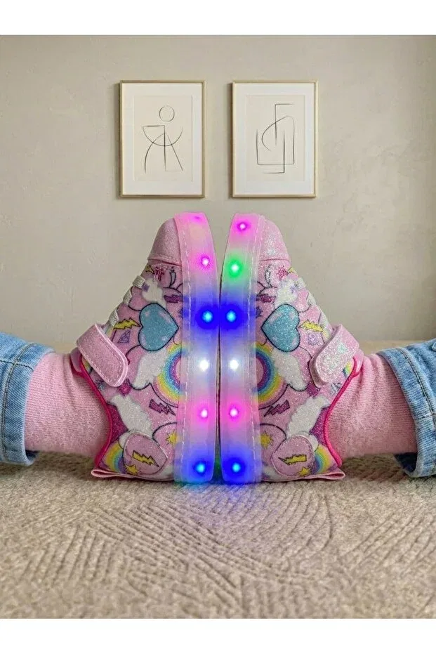 Детские туфли для девочек с животным принтом Surpie Shoes, Pink — фото 2