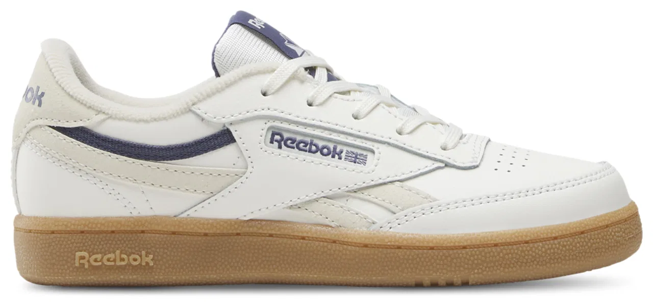 Детские кроссовки для мальчиков с кожаным верхом Reebok Club C Revenge, Chalk/Linen/Legacy Blue