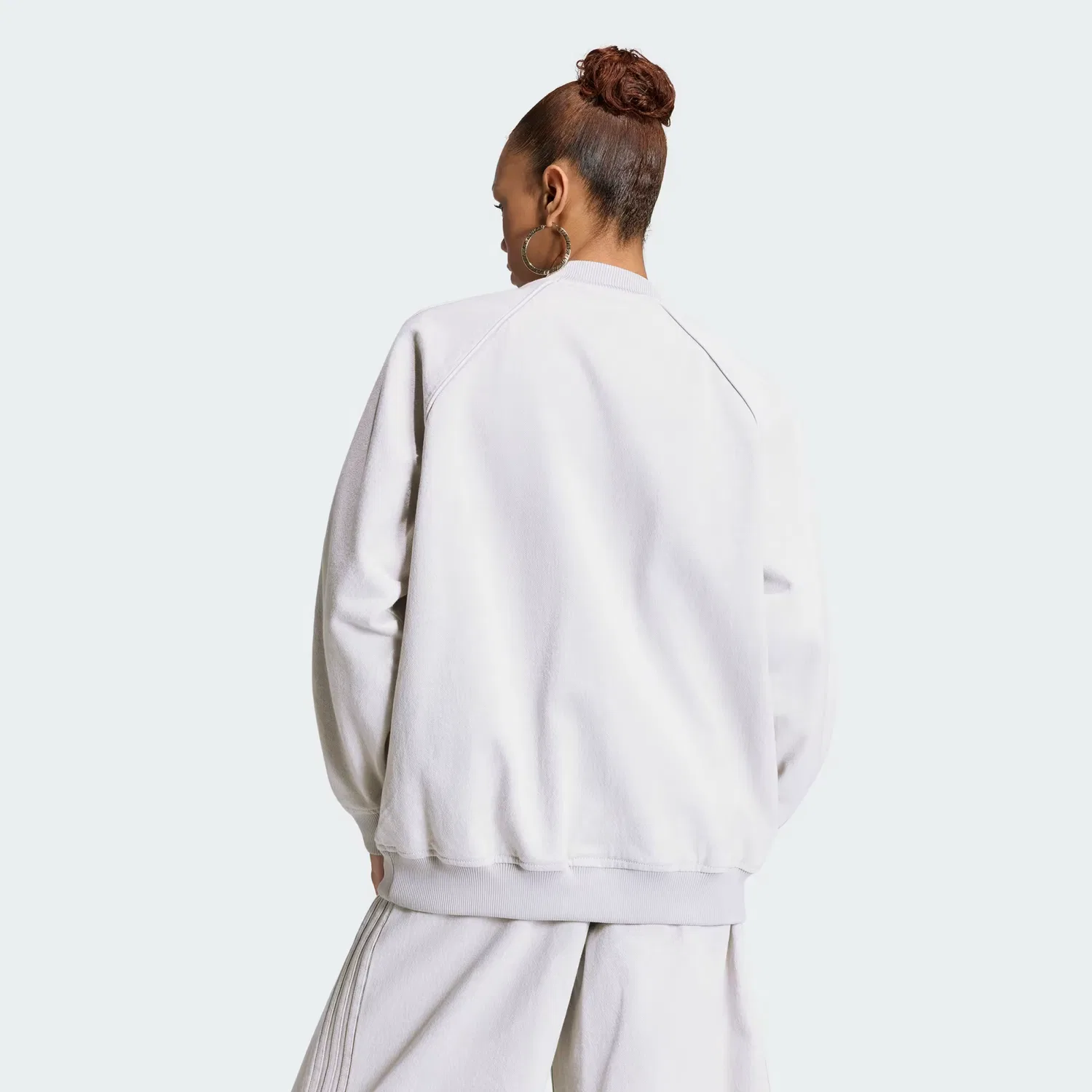 Женская джинсовая куртка оверсайз SST Adidas Originals, серый деним — фото 2